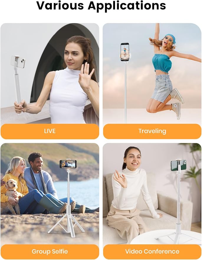 ANXRE 71" Phone Tripod, NT79 Extendable Selfie Stick - Image 8