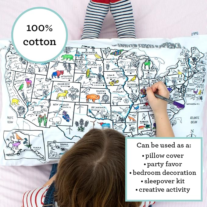 Coloring Pillowcase for Kids – Reusable DIY Pillow Cover - Image 6