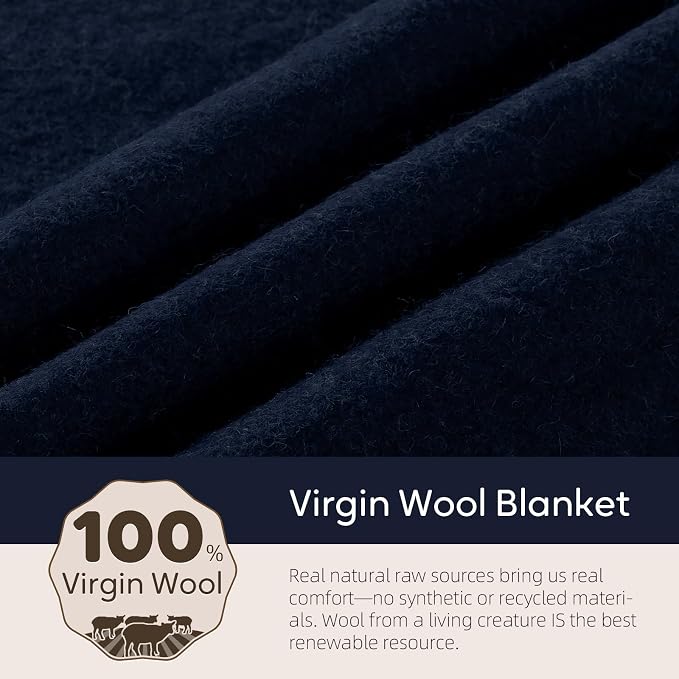 Molithe 100% Wool Blanket, Military Wool Blanket, Sporting Events, Survival Kits - Image 3
