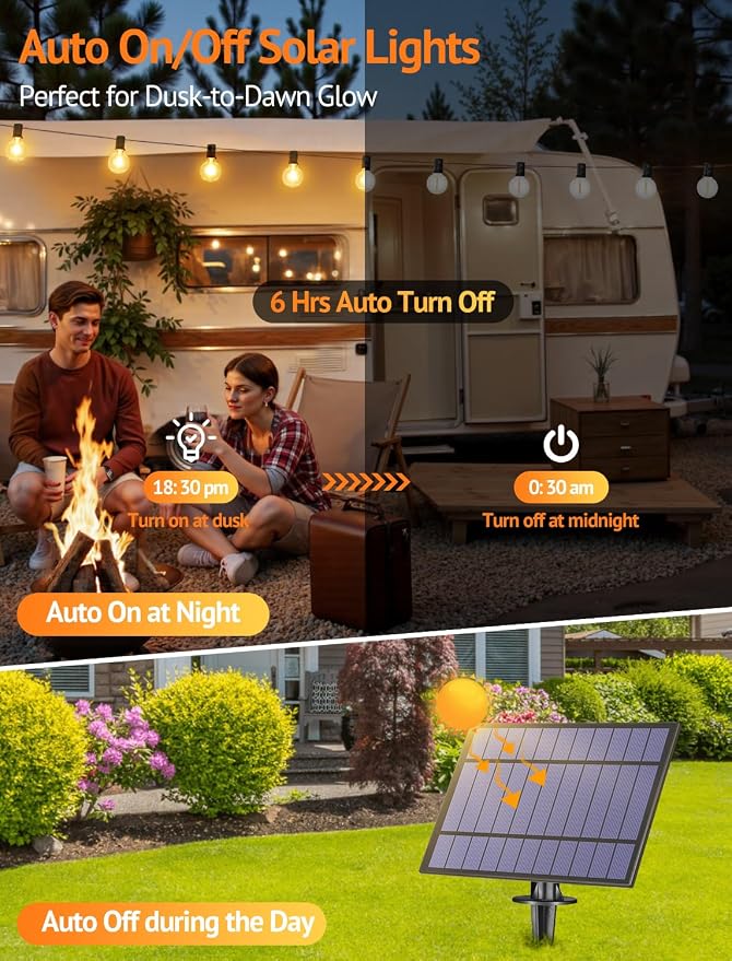 Larkvue 50FT Solar String Lights Outdoor - Image 4