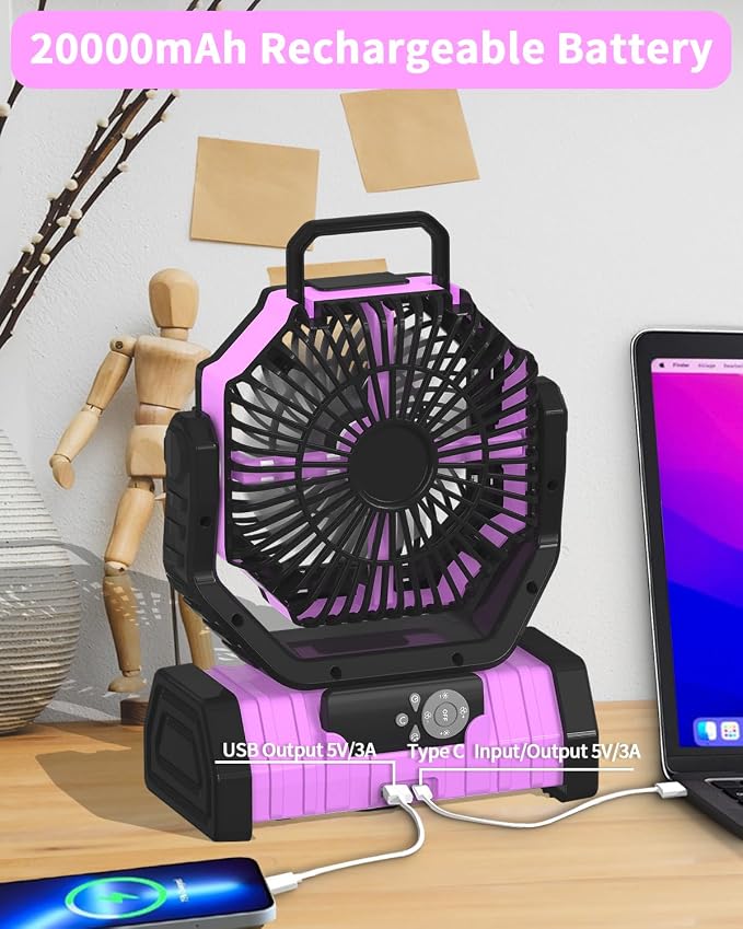 ADUST Camping Battery Operated Powered Fan - Image 7