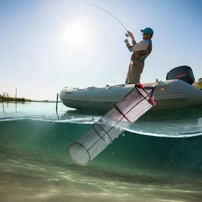 Fish Basket – 25x30cm/25x60cm/25x90cm Nylon, Portable Net Pen, Live Catch - Image 8
