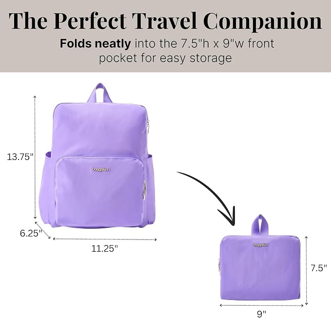 Carryall Packable Lightweight Travel Backpack 14x11" Folding Compact Nylon - Image 4