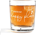 Nogrit This Is Our Happy Place Whiskey Glasses 10 oz, Modern Farmhouse Old by Nogrit