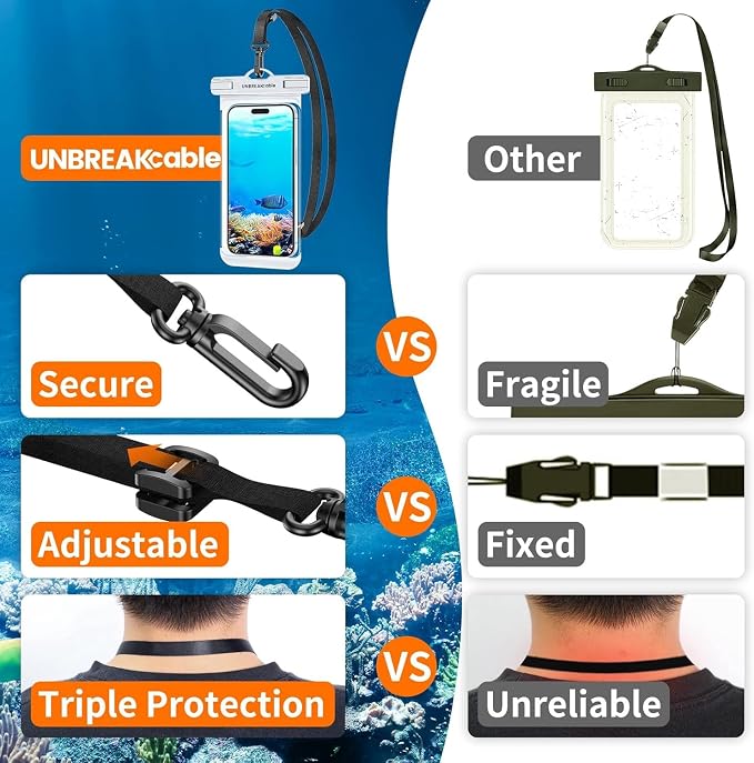 UNBREAKcable Waterproof Phone Pouch-2 Pack IPX8 Waterproof Phone Case - Image 7