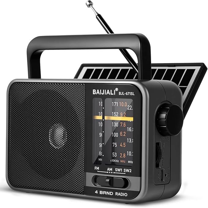 Solar-Powered Portable Radio, AM/FM/SW Radio by Unknown