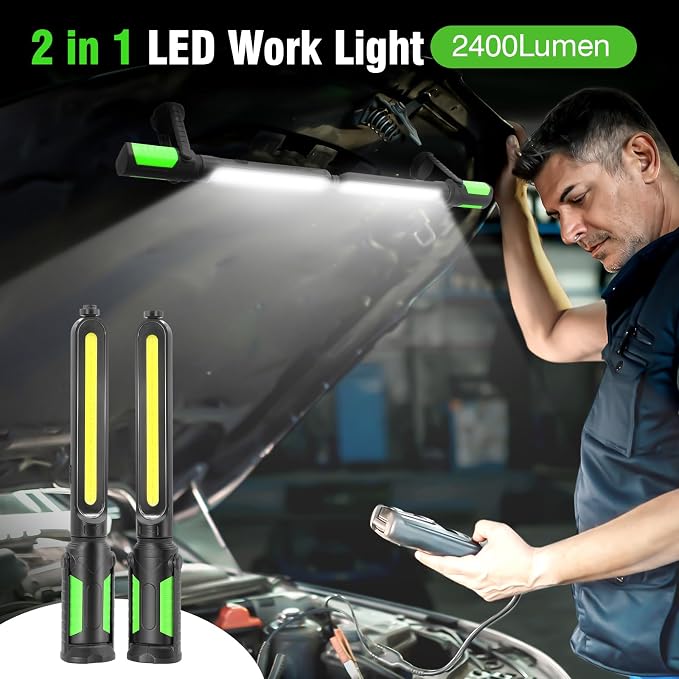 SYLSTAR Work Light for Mechanic, 2400LM LED, 4400mAh Rechargeable, Underhood - Image 2