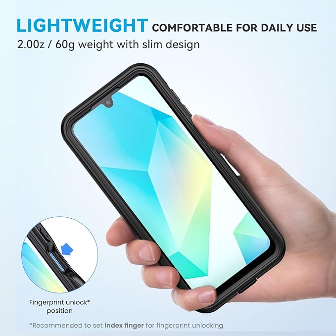 Lanhiem for Samsung Galaxy A16 5G Phone Case, IP68 Waterproof Dustproof - Image 5