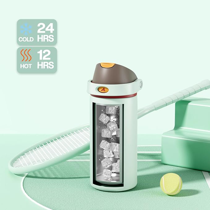POWCAN 18 oz Travel Water Bottle: 2-in-1 Push-Button Spout & Quick-Flip Straw - Image 3