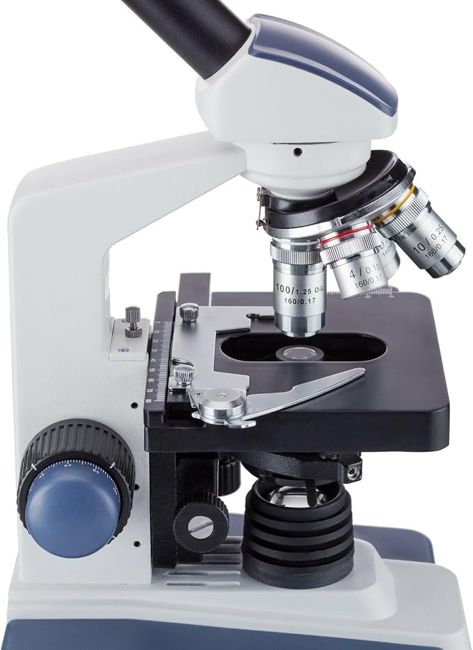 AmScope M620A Compound Monocular Microscope, WF10x and WF16x Eyepieces - Image 4