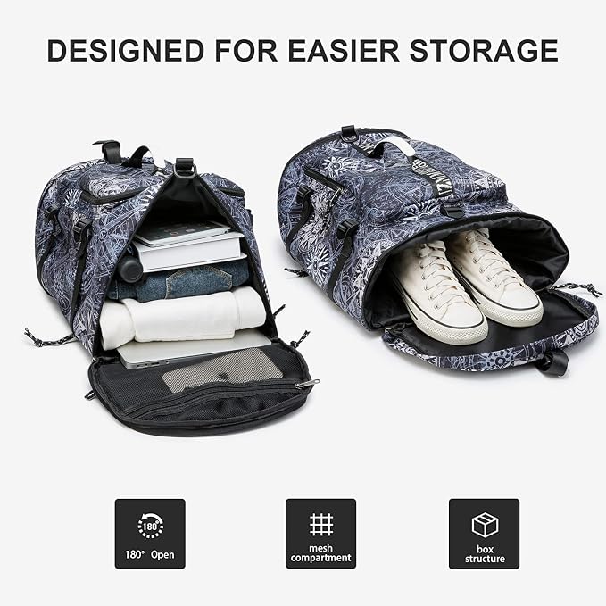 Gym Duffle Bag Waterproof black Laptop Backpack Suitable - Image 5