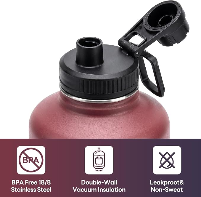 Navigate 64 oz Insulated Stainless Steel Sports Water Bottle - Image 4