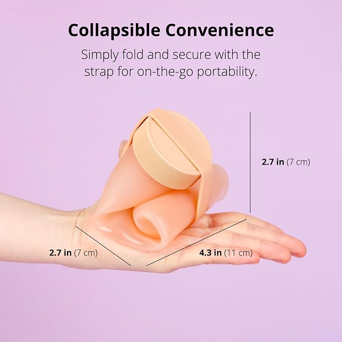 BLUE GINKGO Collapsible Water Bottle – Lightweight, Foldable Silicone Bottles - Image 3