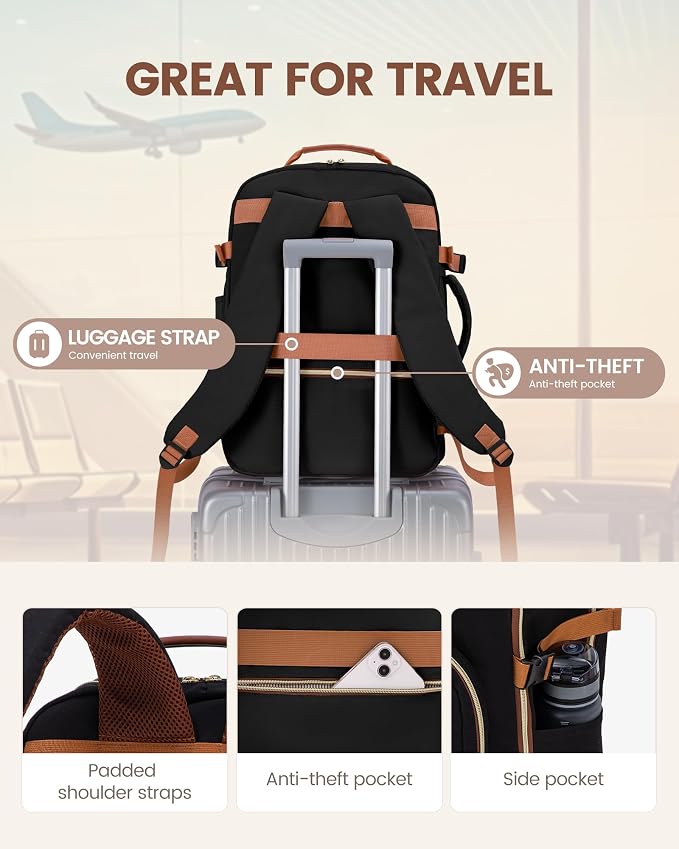 LOVEVOOK Travel Backpack for Women & Men 50L, Airline Approved Carry On - Image 6