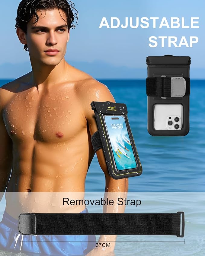 2-in-1 Waterproof Phone Pouch & Phone Armband Floating, Underwater Water Proof - Image 5