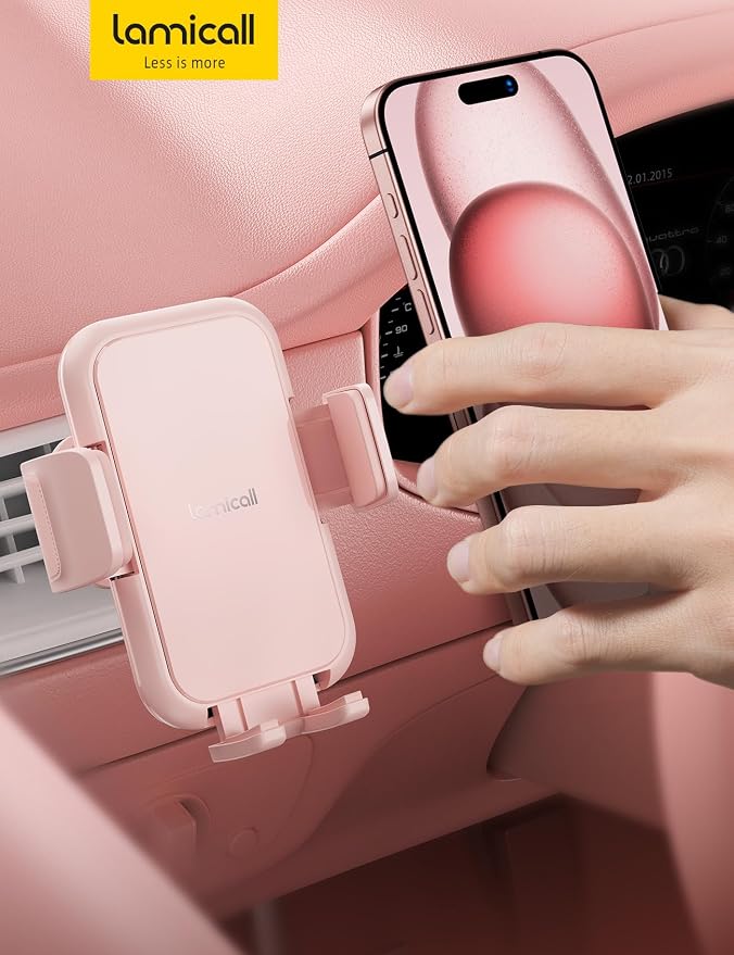 Lamicall 2026 Wider Clamp & Metal Hook Car Phone Holder Vent Phone Holders - Image 7