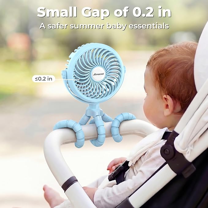 AMACOOL Battery Operated Stroller Fan, Baby Travel Essentials - Image 2