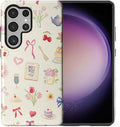 for Samsung Galaxy S25 Ultra Case, HL2 Aesthetic Bow Preppy Collage Hybrid 2 by Unknown