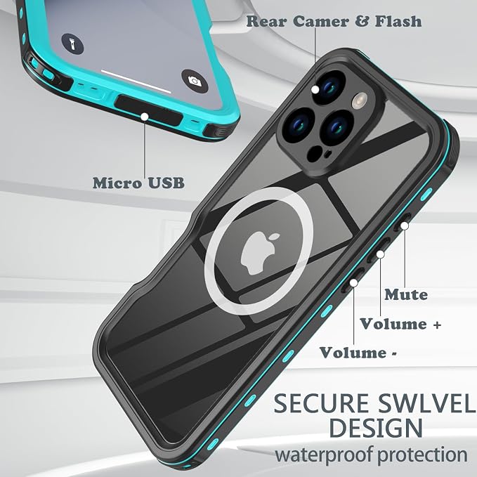 for iPhone 16 Pro Case Waterproof, Full-Body Hard Case Built-in - Image 6