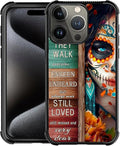 for iPhone 16 Pro Max Case, Sugar Skull Day of Death Halloween Pattern Graphic by FKBRCL4U