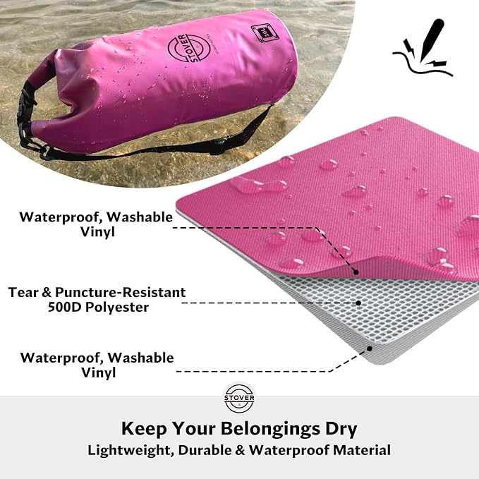 STOVER 5/10/25/30/40/55L Waterproof Dry Bag- Roll-Top Backpack w/Phone Case- - Image 2