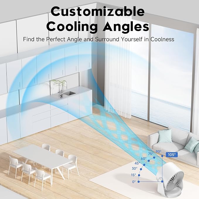 YOSHENMO Desk Fan, Turbo Table Fan - Image 6