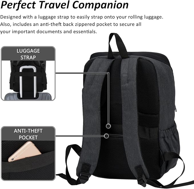 MAXTOP Laptop Backpack for Women Men College Bookbag Business Travel Backpack - Image 6