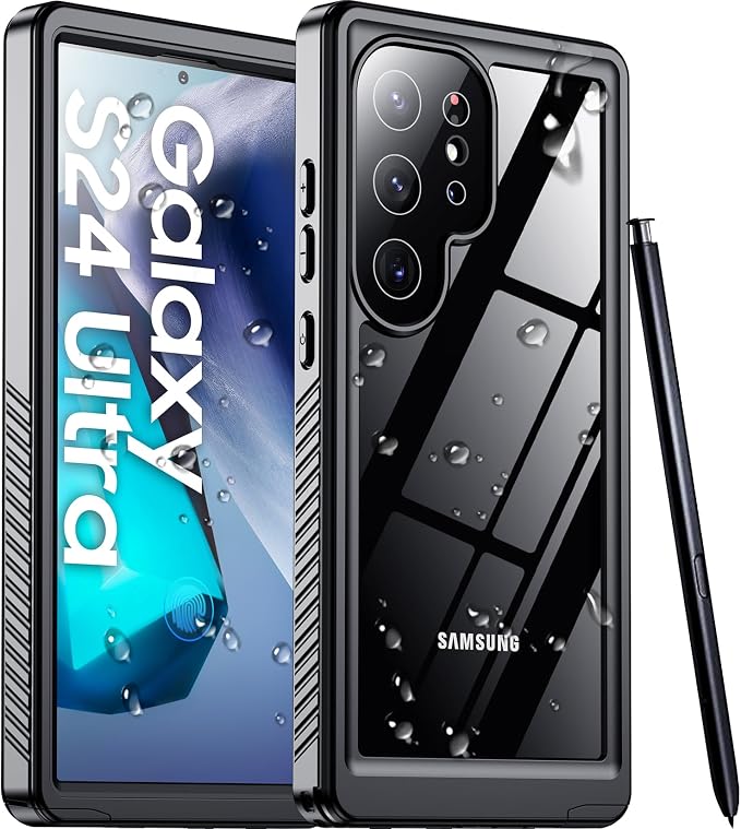 Temdan Designed for Samsung Galaxy S24 Ultra Case, Waterproof Built-in Lens & by Temdan
