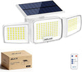 White Solar Security Light Outdoor Super Bright LED, Motion Sensor Flood Light by JEJOT