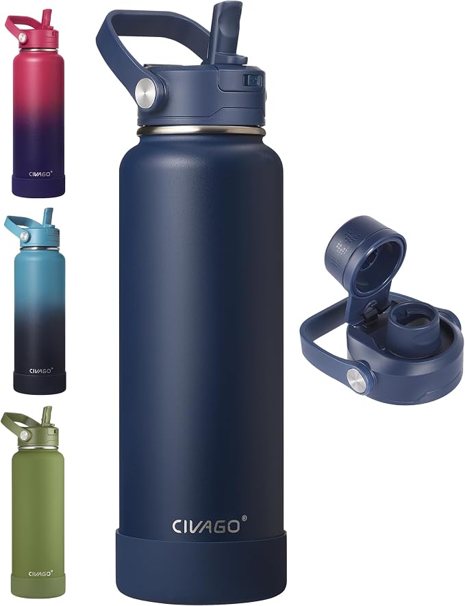 CIVAGO 40 oz Insulated Stainless Steel Water Bottle by CIVAGO