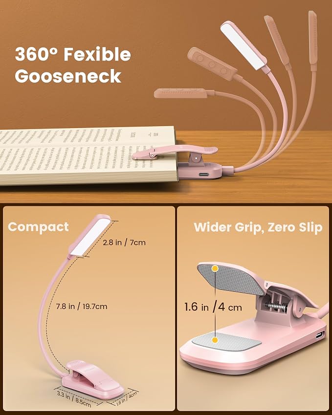 Glocusent 13 LEDs Book Lights for Reading at Night, 120 Hrs Runtime - Image 6