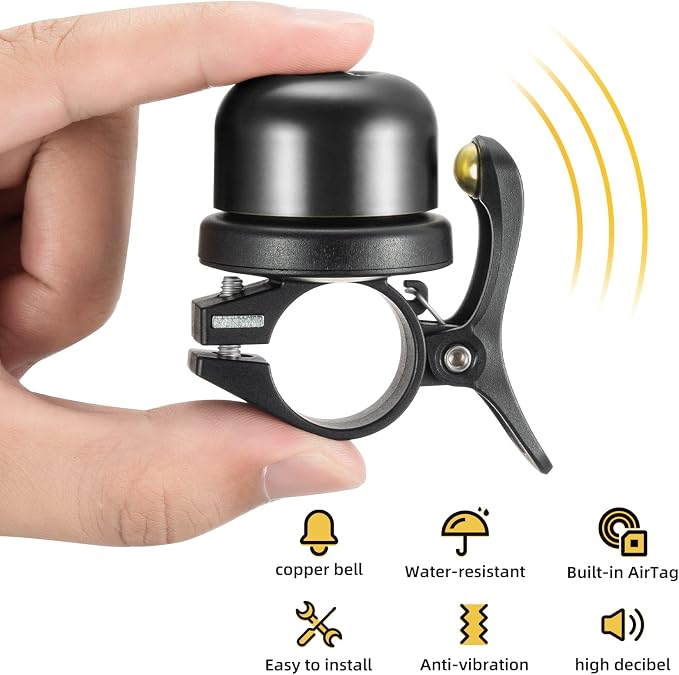 ROCKBROS Bike Bell for Apple AirTag Hidden Bike Mount Bike AirTag Holder GPS - Image 6