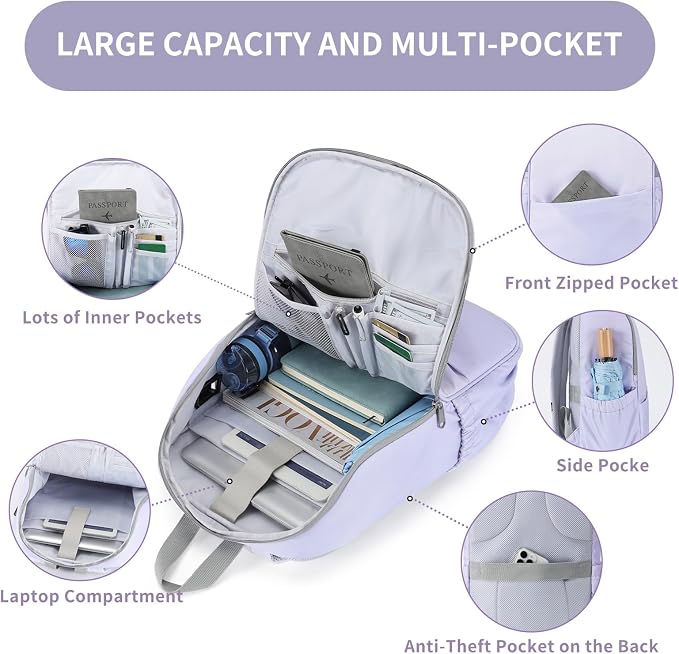 MAXTOP Deep Storage Laptop Backpack Business Anti-theft Backpacks College - Image 2