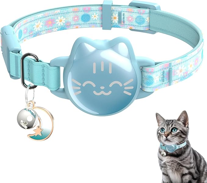 Waterproof Airtag 2nd & 1st Cat Collar, Breakaway Cat Airtag Collar by typecase