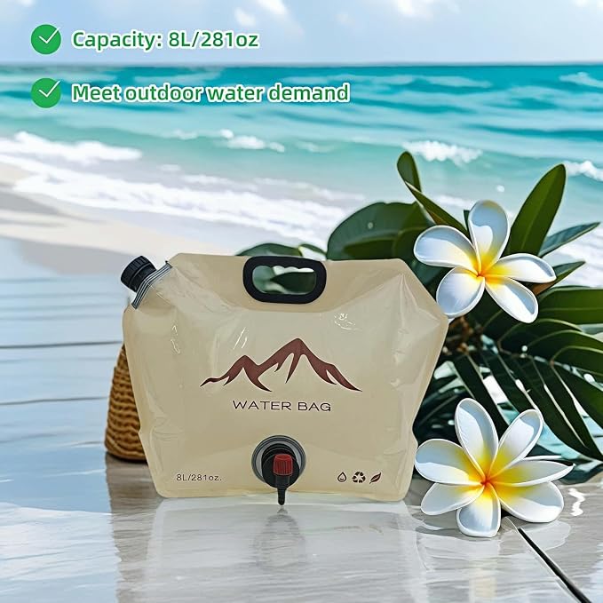 8L/281oz Outdoor Collapsible Water Jug BPA-Free w/Adjustable Faucet - Image 9