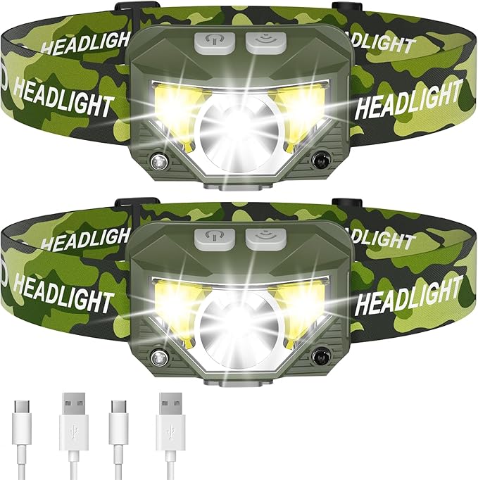 LHKNL Headlamp Flashlight, Lumen Ultra-Light Bright LED Rechargeable Headlight - Image 7