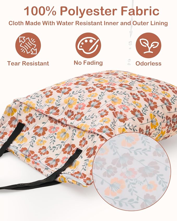 ALVABABY 2 Pack Large Wet Dry Bag Waterproof Hanging Cloth Diaper - Image 2