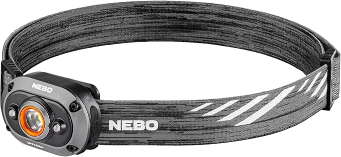NEBO MYCRO 450 Rechargeable Headlamp | 450 Lumens, 6 Light Modes, Water by NEBO