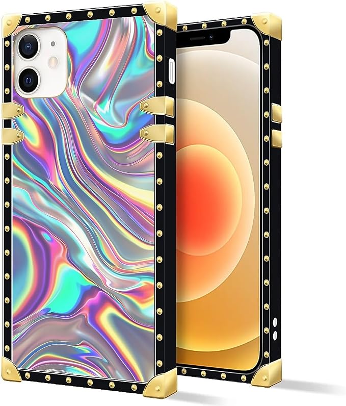 Compatible with iPhone 11 Case, Holographic Abstract Iridescent Textures Luxury - Image 2