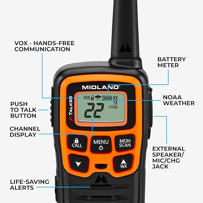 Midland- T51VP3 X-TALKER Spotting and Recovery Walkie-Talkie Long Range - Image 6