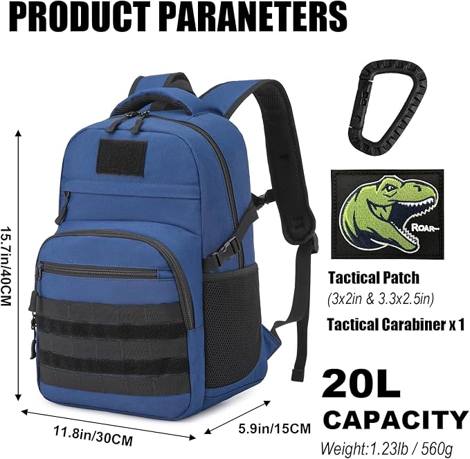 Kids Tactical Backpack Army Molle Bookbag Military Boys Backpack - Image 2
