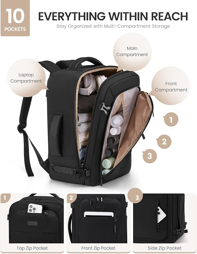 LOVEVOOK Travel Backpack for Women Men - Image 4