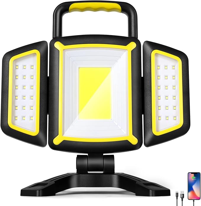 YZONI Rechargeable Work Light, 30W 3000Lumen LED Work Light by InsideoroutsideYzonidelivers