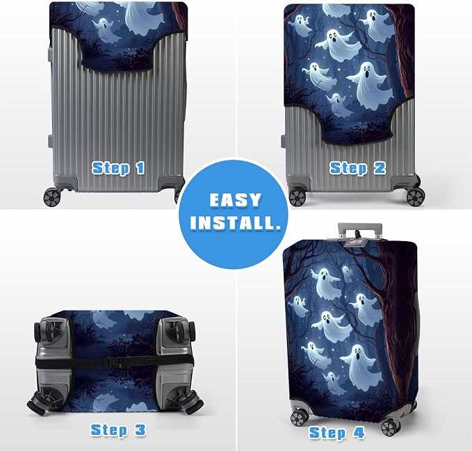 Luggage Cover Protector for 22-24 Inch Suitcases, TSA Approved Elastic Travel - Image 6