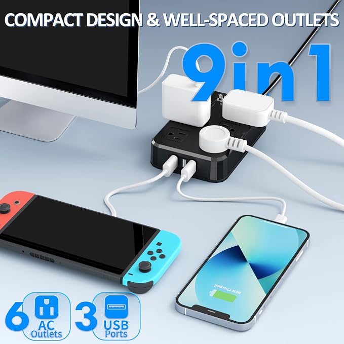 IPX6 Outdoor Power Strip Weatherproof, Waterproof Surge Protector - Image 2
