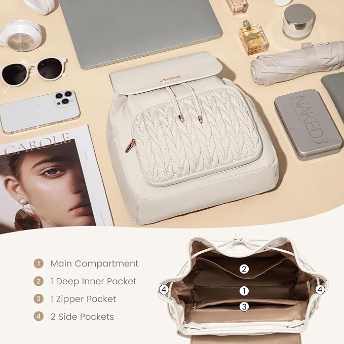 LOVEVOOK Backpack Purse for Women, Small Backpack for Women for Travel Work - Image 4
