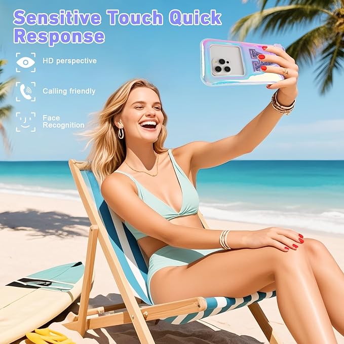 Waterproof Phone Pouch Floating, Fashion Bling Letters Cell Phone Dry Bag - Image 6