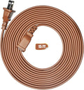 Brown Extension Cord 15FT Flat Extension Cord by Jplenty