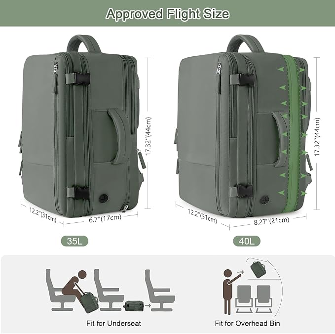 Sinaliy Large Expandable Travel Backpack - Image 3
