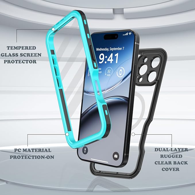 for iPhone 16 Pro Case Waterproof, Full-Body Hard Case Built-in - Image 5